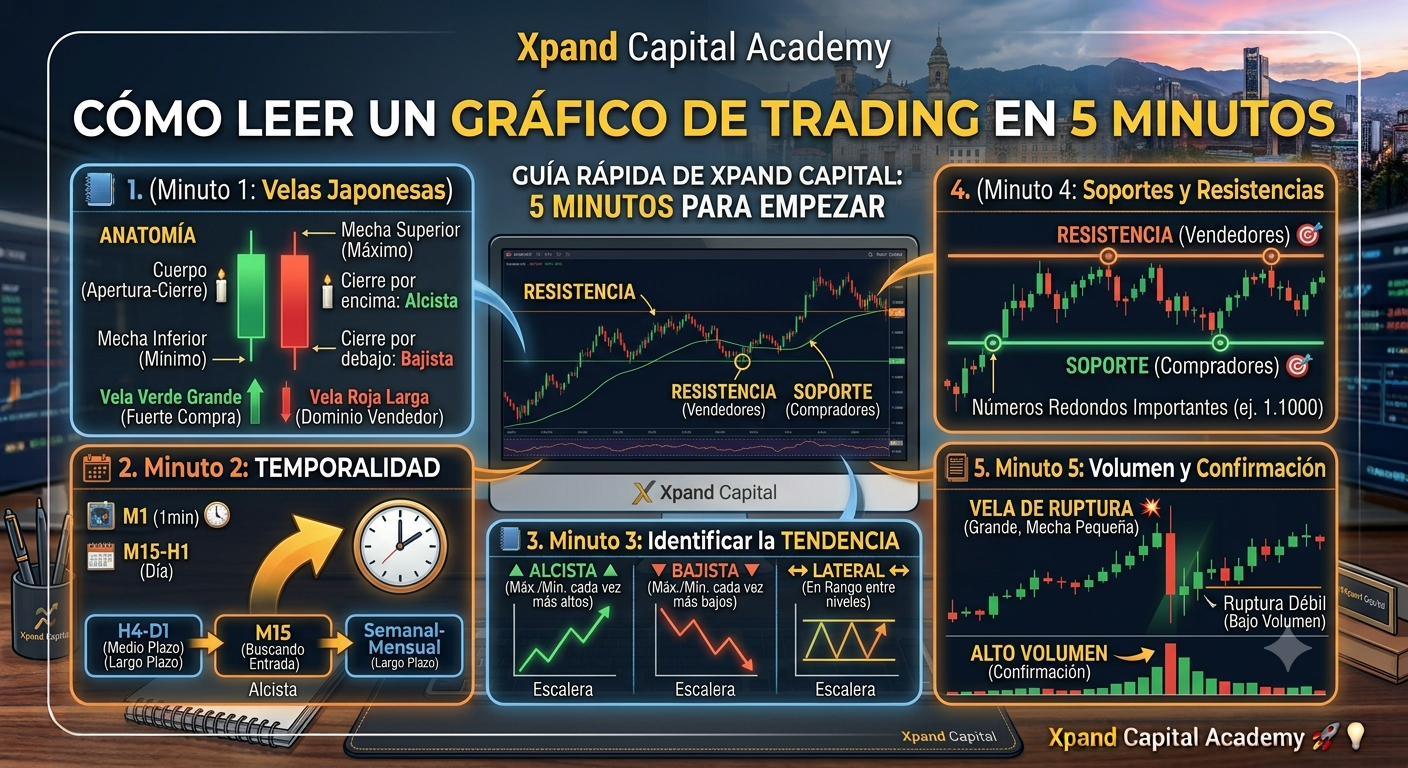 Cómo Leer un Gráfico de Trading en 5 Minutos