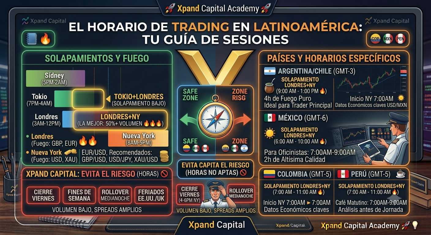 Las Mejores Horas para Operar Forex Desde Latinoamérica